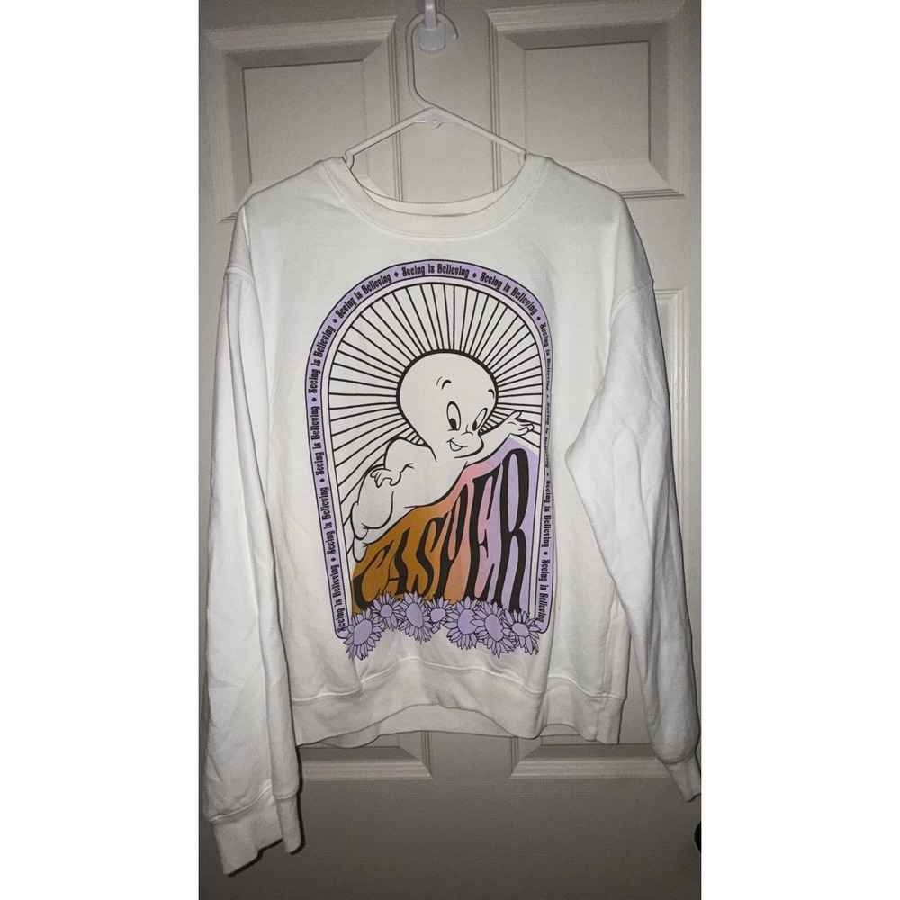 Casper the Friendly Ghost Sweatshirt Seeing is‎ Believing L